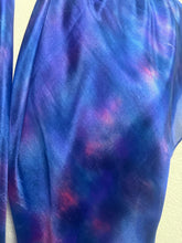 Load image into Gallery viewer, Hand Dyed Square Silk Scarf in Shades of Cobalt Blue Pink by Designer Silk Artist