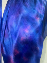 Load image into Gallery viewer, Hand Dyed Square Silk Scarf in Shades of Cobalt Blue Pink by Designer Silk Artist
