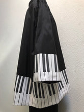 Load image into Gallery viewer, Hand Painted Silk Music Piano Keyboard Reversible Jacket by Designer Silk
