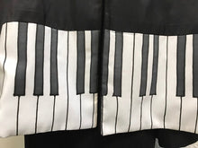 Load image into Gallery viewer, Hand Painted Silk Music Piano Keyboard Reversible Jacket by Designer Silk
