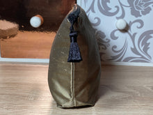 Load image into Gallery viewer, Lotus Flower Design Cosmetics Purse : Hand Printed Silk