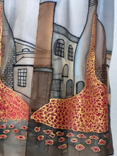 Load image into Gallery viewer, Potteries Poppies Design X Long Silk Scarf : Hand Painted Silk