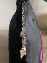 Load image into Gallery viewer, Butterfly Design Cosmetics Purse in Pink Purple Blue Grey : Hand Painted Silk