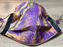 Load image into Gallery viewer, Marbled Hand Dyed Silk Face Covering/Mask
