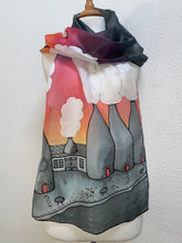 Load image into Gallery viewer, Potteries Design X Long Silk Scarf : Hand Painted Silk