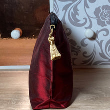 Load image into Gallery viewer, Paisley Design Cosmetics Purse : Hand Printed Silk