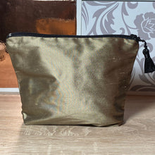 Load image into Gallery viewer, Lotus Flower Design Cosmetics Purse : Hand Printed Silk