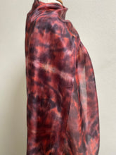 Load image into Gallery viewer, Hand Dyed Long Silk Scarf in Hot Coral & Grey