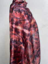 Load image into Gallery viewer, Hand Dyed Long Silk Scarf in Hot Coral & Grey