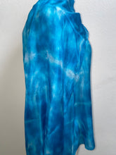 Load image into Gallery viewer, Hand Dyed Long Silk Scarf in Shades of Sky Blue to Light Navy
