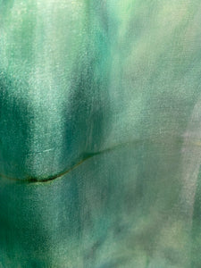 Hand Dyed Silk Neck Scarf in Soft Greens