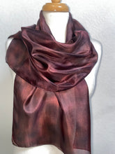 Load image into Gallery viewer, Hand Dyed Silk Neck Scarf in Dark Chocolate
