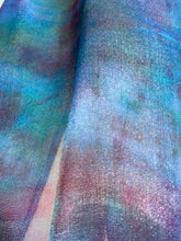 Load image into Gallery viewer, Hand Dyed Silk Neck Scarf in Blue Red Green
