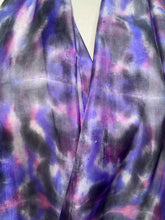 Load image into Gallery viewer, Hand Dyed Silk Small Neck Scarf in Lilac Grey Pink by Designer Silk Artist
