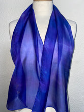 Load image into Gallery viewer, Hand Dyed Silk Neck Scarf in Cobalt Purple
