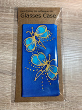 Load image into Gallery viewer, Butterflies Design Glasses Case Hand Painted Silk
