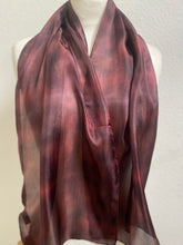 Load image into Gallery viewer, Hand Dyed Silk Neck Scarf in Dark Chocolate
