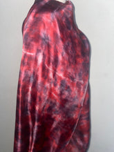 Load image into Gallery viewer, Hand Dyed Long Silk Scarf in Red, Black, Burgundy
