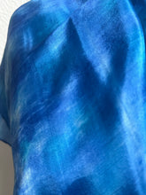 Load image into Gallery viewer, Hand Dyed Square Silk Scarf in Blue Cobalt Azure Ultramarine
