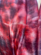 Load image into Gallery viewer, Hand Dyed Long Silk Scarf in Red, Black, Burgundy
