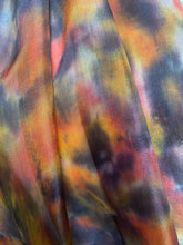 Load image into Gallery viewer, Hand Dyed Long Silk Scarf in Orange Charcoal Beige
