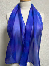 Load image into Gallery viewer, Hand Dyed Silk Neck Scarf in Cobalt Purple
