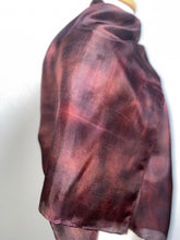 Load image into Gallery viewer, Hand Dyed Silk Neck Scarf in Dark Chocolate
