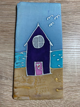 Load image into Gallery viewer, Beach Hut Design Glasses Case Hand Painted Silk

