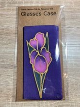 Load image into Gallery viewer, Iris Design Glasses Hand painted Silk
