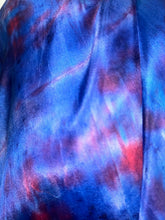 Load image into Gallery viewer, Hand Dyed Square Silk Scarf in Blue Navy Red
