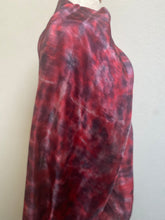 Load image into Gallery viewer, Hand Dyed Long Silk Scarf in Red, Black, Burgundy
