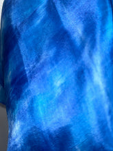 Load image into Gallery viewer, Hand Dyed Square Silk Scarf in Blue Cobalt Azure Ultramarine
