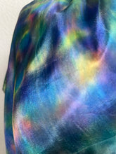 Load image into Gallery viewer, Hand Dyed Square Silk Scarf in Blue Multicolour
