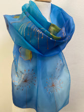 Load image into Gallery viewer, Seed Heads Design X Long Silk Scarf : Hand Painted Silk
