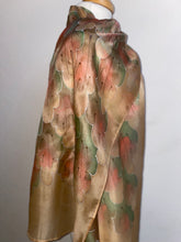 Load image into Gallery viewer, Leaves Design X Long Silk Scarf in Autumn Shades : Hand Painted Silk
