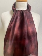 Load image into Gallery viewer, Hand Dyed Silk Neck Scarf in Dark Chocolate
