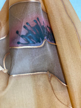 Load image into Gallery viewer, Poppies Design Long Silk Scarf : Hand Painted Silk
