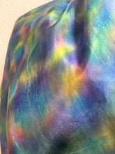 Load image into Gallery viewer, Hand Dyed Square Silk Scarf in Blue Multicolour
