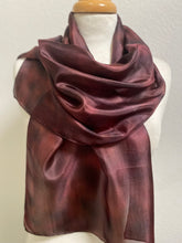 Load image into Gallery viewer, Hand Dyed Silk Neck Scarf in Dark Chocolate
