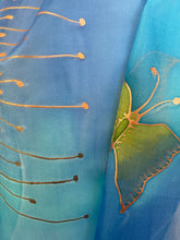 Load image into Gallery viewer, Seed Heads Design X Long Silk Scarf : Hand Painted Silk
