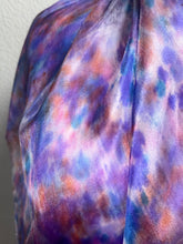 Load image into Gallery viewer, Hand Dyed Square Silk Scarf in Purple Pink Lilac Blue Taupe
