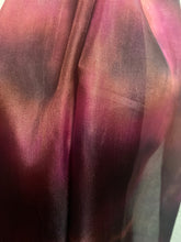 Load image into Gallery viewer, Hand Dyed Long Silk Scarf in Burgundy, Tan, Black
