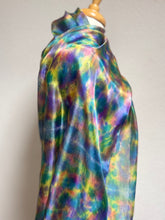 Load image into Gallery viewer, Hand Dyed Long Silk Scarf in Cottage Garden Colours by Designer Silk Artist
