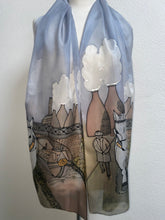 Load image into Gallery viewer, Leaving Stoke Design X Long Silk Scarf : Hand Painted Silk
