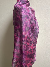 Load image into Gallery viewer, Hand Dyed Long Silk Scarf in Pinks Charcoal Grey
