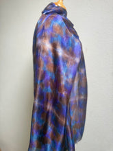 Load image into Gallery viewer, Hand Dyed Long Silk in Brown Purple Blue by Designer Silk Artist
