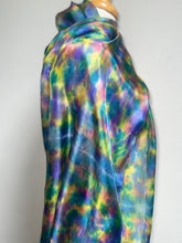 Load image into Gallery viewer, Hand Dyed Long Silk Scarf in Cottage Garden Colours by Designer Silk Artist
