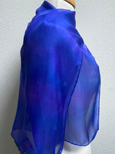 Load image into Gallery viewer, Hand Dyed Silk Neck Scarf in Cobalt Purple
