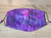 Load image into Gallery viewer, Abstract Design Face Mask/Covering Hand Dyed Silk by Designer Silk Artist pink, lilac, grey
