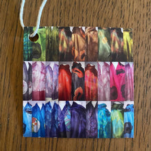 Load image into Gallery viewer, Sweet Peas Design Hand Painted Silk Neck Scarf in Light Blue, Yellow
